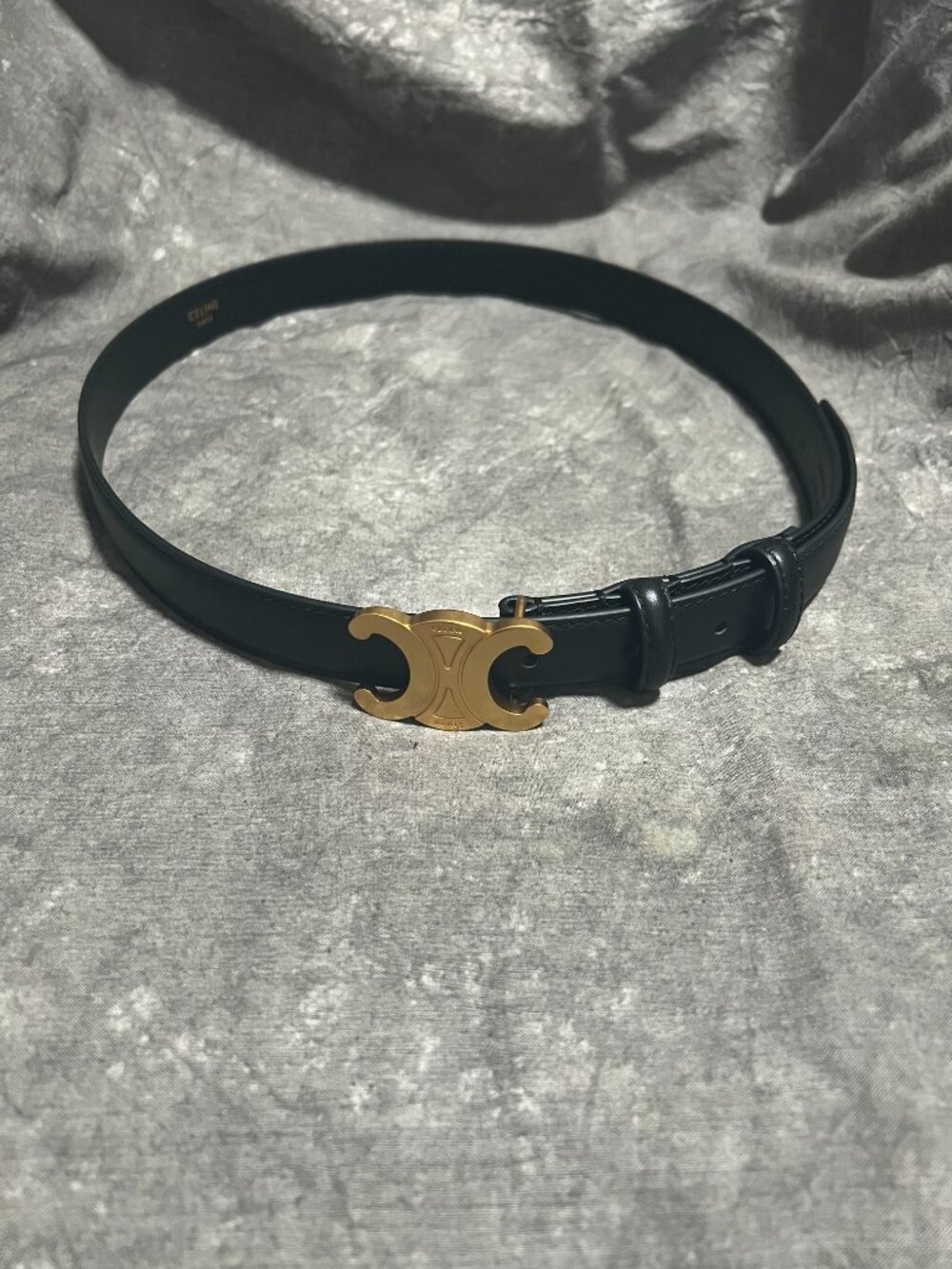 Celine Black Leather Belt Size 80cm/32in